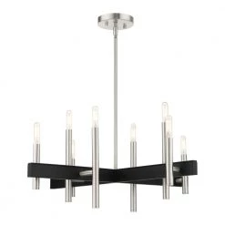 Denmark 8 Light Brushed Nickel Chandelier by Livex Lighting 20 Denmark 8 Light Brushed Nickel Chandelier by Livex Lighting -Livex Lighting shop brushed nickel livex lighting chandeliers 49348 91 44 1000