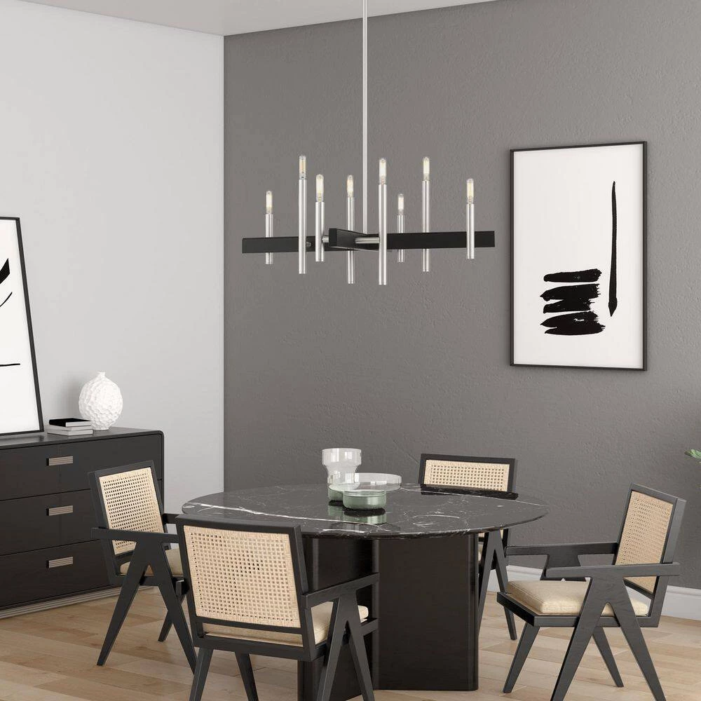 Denmark 8 Light Brushed Nickel Chandelier by Livex Lighting 2 Denmark 8 Light Brushed Nickel Chandelier by Livex Lighting - Image 2