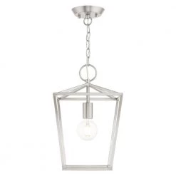 Devone 1 Light Brushed Nickel Convertible Pendant by Livex Lighting -Livex Lighting shop brushed nickel livex lighting chandeliers 49432 91 4f 1000