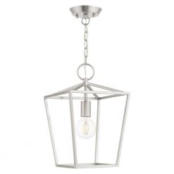 Devone 1 Light Brushed Nickel Convertible Pendant by Livex Lighting -Livex Lighting shop brushed nickel livex lighting chandeliers 49432 91 c3 1000