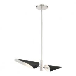 Capistrano 2 Light Brushed Nickel Linear Chandelier by Livex Lighting -Livex Lighting shop brushed nickel livex lighting chandeliers 49492 91 1f 1000