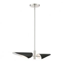 Capistrano 2 Light Brushed Nickel Linear Chandelier by Livex Lighting -Livex Lighting shop brushed nickel livex lighting chandeliers 49492 91 44 1000