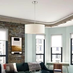 Meadow 3 Light Brushed Nickel Drum Pendant by Livex Lighting -Livex Lighting shop brushed nickel livex lighting chandeliers 49802 91 40 1000