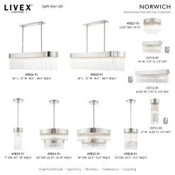 Norwich 1 Light Brushed Nickel Pendant by Livex Lighting -Livex Lighting shop brushed nickel livex lighting chandeliers 49829 91 d4 1000