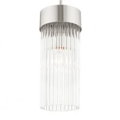 Norwich 1 Light Brushed Nickel Pendant by Livex Lighting -Livex Lighting shop brushed nickel livex lighting chandeliers 49829 91 fa 1000