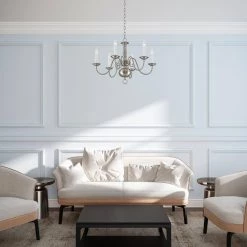 Brushed Nickel 6 Light Chandelier by Livex Lighting -Livex Lighting shop brushed nickel livex lighting chandeliers 5006 91 40 1000