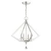 Diamond 4 Light Brushed Nickel Chandelier by Livex Lighting
