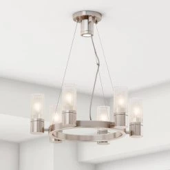 Midtown 7 Light Brushed Nickel Chandelier by Livex Lighting -Livex Lighting shop brushed nickel livex lighting chandeliers 50696 91 1d 1000