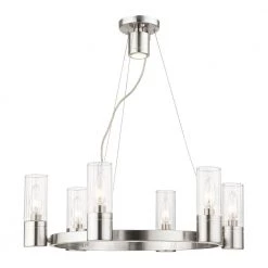 Midtown 7 Light Brushed Nickel Chandelier by Livex Lighting -Livex Lighting shop brushed nickel livex lighting chandeliers 50696 91 1f 1000