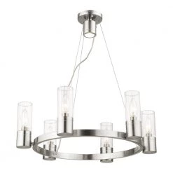 Midtown 7 Light Brushed Nickel Chandelier by Livex Lighting -Livex Lighting shop brushed nickel livex lighting chandeliers 50696 91 44 1000
