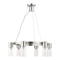 Midtown 7 Light Brushed Nickel Chandelier by Livex Lighting -Livex Lighting shop brushed nickel livex lighting chandeliers 50696 91 c3 1000