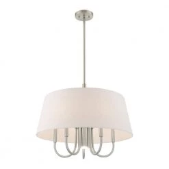 Belclaire 6 Light Brushed Nickel Pendant Chandelier by Livex Lighting -Livex Lighting shop brushed nickel livex lighting chandeliers 50805 91 1f 1000