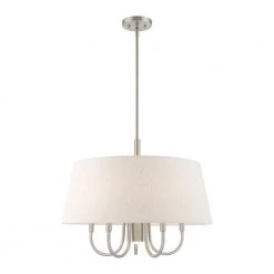 Belclaire 6 Light Brushed Nickel Pendant Chandelier by Livex Lighting