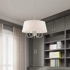 Belclaire 6 Light Brushed Nickel Pendant Chandelier by Livex Lighting -Livex Lighting shop brushed nickel livex lighting chandeliers 50805 91 a0 1000