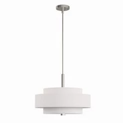 Meridian 4 Light Brushed Nickel Pendant by Livex Lighting -Livex Lighting shop brushed nickel livex lighting chandeliers 50874 91 1d 1000