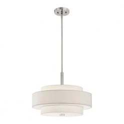 Meridian 4 Light Brushed Nickel Pendant by Livex Lighting -Livex Lighting shop brushed nickel livex lighting chandeliers 50874 91 4f 1000