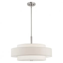 Meridian 5 Light Brushed Nickel Pendant by Livex Lighting