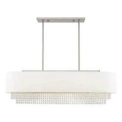 Carlisle 5 Light Brushed Nickel Linear Chandelier by Livex Lighting -Livex Lighting shop brushed nickel livex lighting chandeliers 51126 91 4f 1000