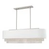 Carlisle 5 Light Brushed Nickel Linear Chandelier by Livex Lighting