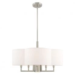 Chelsea 6 Light Brushed Nickel Pendant Chandelier by Livex Lighting