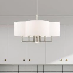 Chelsea 6 Light Brushed Nickel Pendant Chandelier by Livex Lighting -Livex Lighting shop brushed nickel livex lighting chandeliers 51925 91 a0 1000