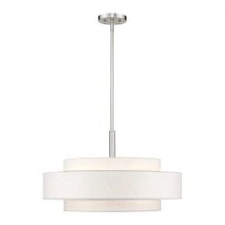 Meridian 5 Light Brushed Nickel Pendant by Livex Lighting -Livex Lighting shop brushed nickel livex lighting chandeliers 52138 91 4f 1000