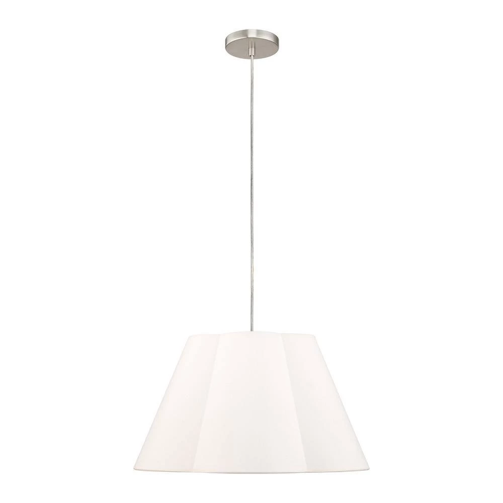 Chelsea 1 Light Brushed Nickel Pendant by Livex Lighting 9 Chelsea 1 Light Brushed Nickel Pendant by Livex Lighting - Image 9