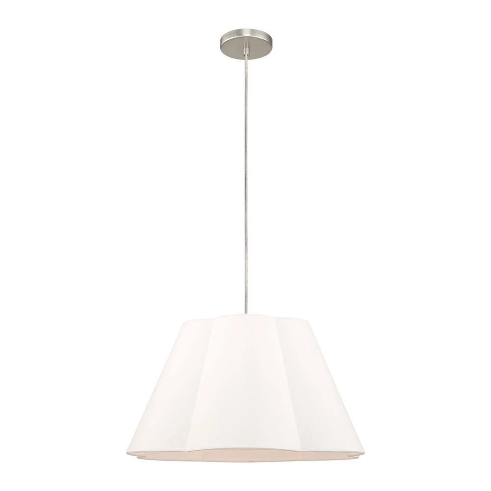 Chelsea 1 Light Brushed Nickel Pendant by Livex Lighting 8 Chelsea 1 Light Brushed Nickel Pendant by Livex Lighting - Image 8