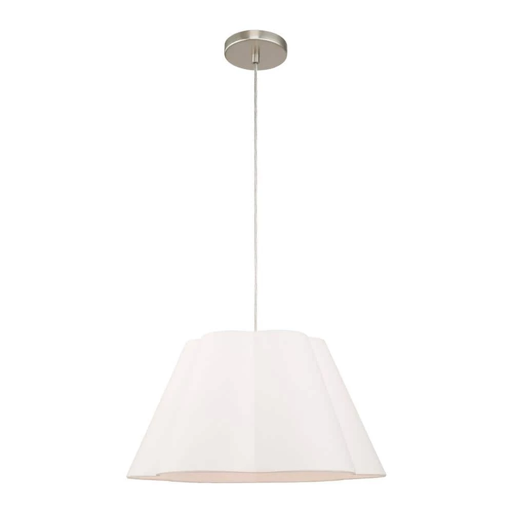 Chelsea 1 Light Brushed Nickel Pendant by Livex Lighting 1 Chelsea 1 Light Brushed Nickel Pendant by Livex Lighting