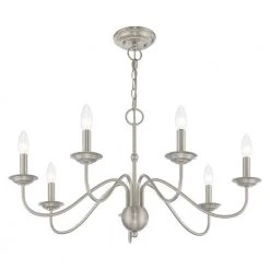Windsor 7 Light Brushed Nickel Chandelier by Livex Lighting -Livex Lighting shop brushed nickel livex lighting chandeliers 52167 91 1f 1000