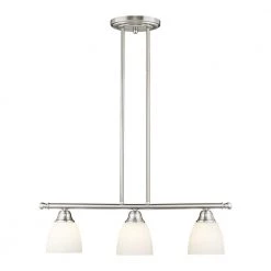 Somerville 3 Light Brushed Nickel Linear Chandelier by Livex Lighting