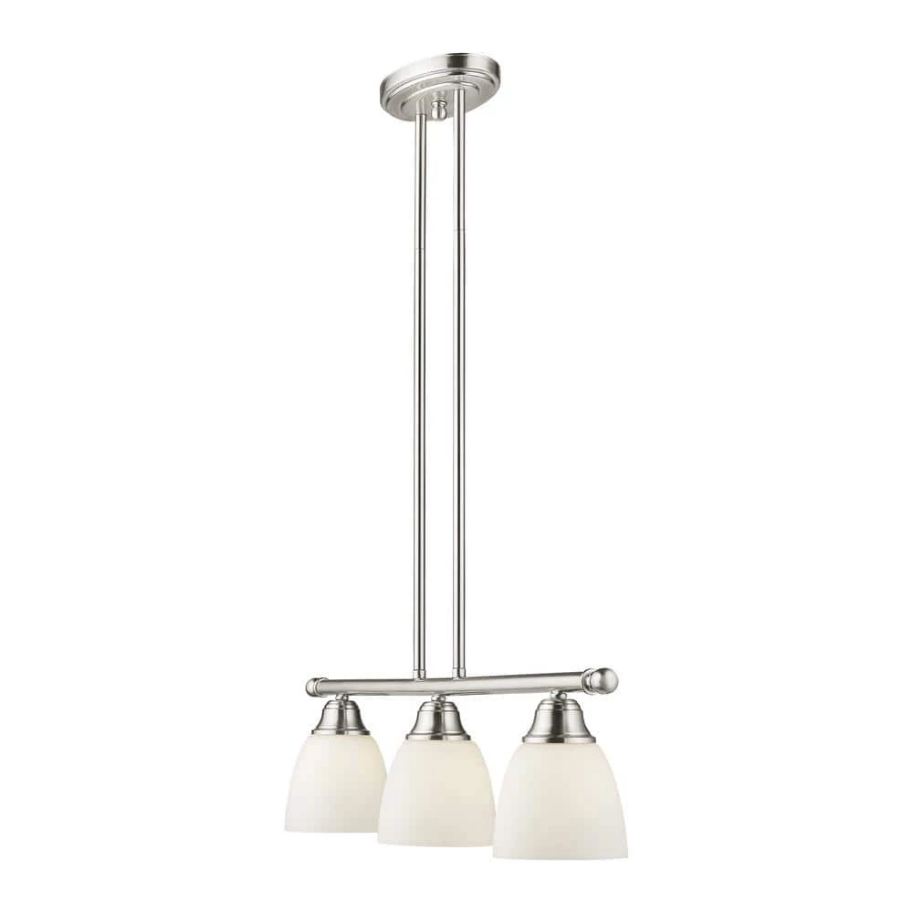 Somerville 3 Light Brushed Nickel Linear Chandelier by Livex Lighting 10 Somerville 3 Light Brushed Nickel Linear Chandelier by Livex Lighting - Image 10