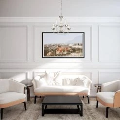 Home Basics 5 Light Brushed Nickel Chandelier by Livex Lighting -Livex Lighting shop brushed nickel livex lighting chandeliers 6030 91 a0 1000