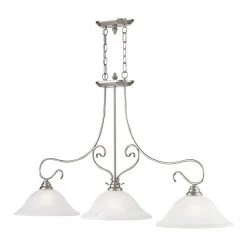 Coronado 3 Light Brushed Nickel Chandelier by Livex Lighting -Livex Lighting shop brushed nickel livex lighting chandeliers 6108 91 4f 1000