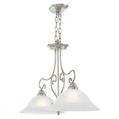 Coronado 2 Light Brushed Nickel Island by Livex Lighting -Livex Lighting shop brushed nickel livex lighting chandeliers 6132 91 1f 1000