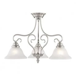 Coronado 3 Light Brushed Nickel Chandelier by Livex Lighting -Livex Lighting shop brushed nickel livex lighting chandeliers 6133 91 4f 1000
