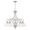 Coronado 5 Light Brushed Nickel Chandelier by Livex Lighting