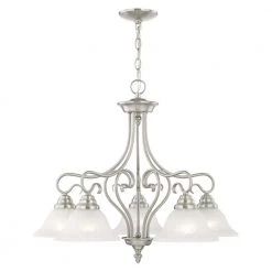 Coronado 5 Light Brushed Nickel Chandelier by Livex Lighting
