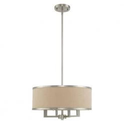 Park Ridge 4 Light Brushed Nickel Pendant Chandelier by Livex Lighting -Livex Lighting shop brushed nickel livex lighting chandeliers 62613 91 c3 1000