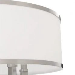 Park 4-Light Brushed Nickel Chandelier with Hand Crafted Off-White Fabric Hardback Shade by Livex Lighting -Livex Lighting shop brushed nickel livex lighting chandeliers 62615 91 1d 1000