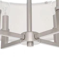 Park 4-Light Brushed Nickel Chandelier with Hand Crafted Off-White Fabric Hardback Shade by Livex Lighting -Livex Lighting shop brushed nickel livex lighting chandeliers 62615 91 40 1000