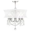Newcastle 5 Light Brushed Nickel Chandelier by Livex Lighting