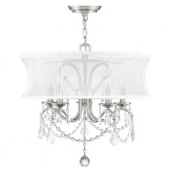 Newcastle 5 Light Brushed Nickel Chandelier by Livex Lighting -Livex Lighting shop brushed nickel livex lighting chandeliers 6305 91 c3 1000