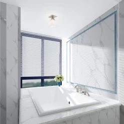 Aragon 1 Light Brushed Nickel Semi Flush Mount by Livex Lighting -Livex Lighting shop brushed nickel livex lighting flush mount lights 10280 91 40 1000