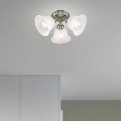 Essex 3 Light Brushed Nickel Flush Mount by Livex Lighting 13 Essex 3 Light Brushed Nickel Flush Mount by Livex Lighting -Livex Lighting shop brushed nickel livex lighting flush mount lights 1358 91 40 1000