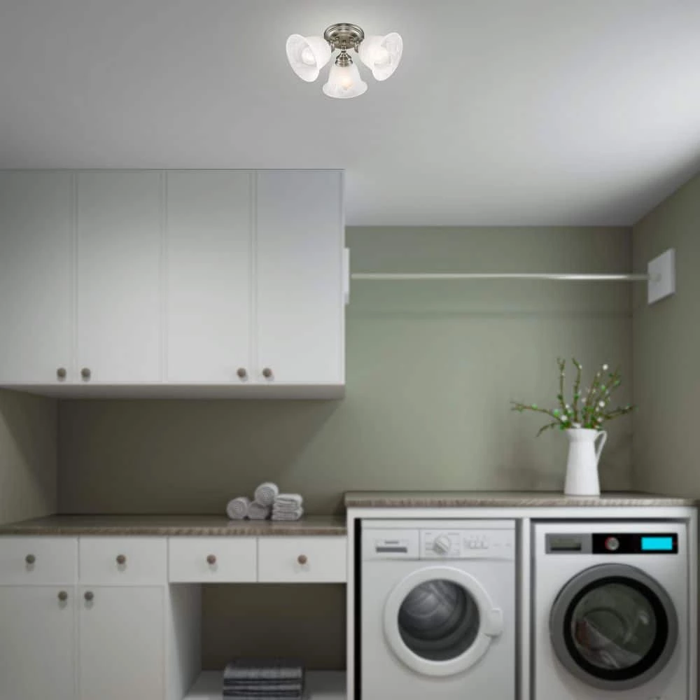 Essex 3 Light Brushed Nickel Flush Mount by Livex Lighting 4 Essex 3 Light Brushed Nickel Flush Mount by Livex Lighting - Image 4