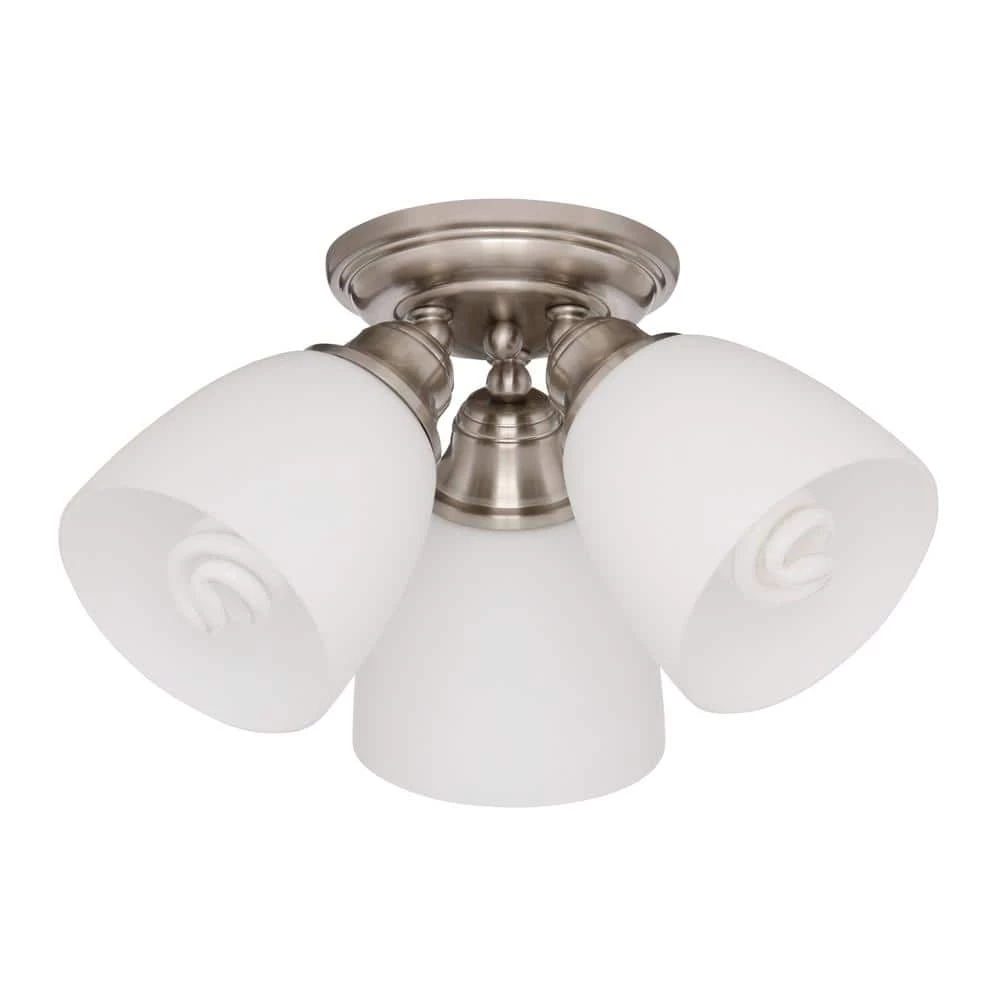 Somerville 3 Light Brushed Nickel Flush Mount by Livex Lighting 3 Somerville 3 Light Brushed Nickel Flush Mount by Livex Lighting - Image 3