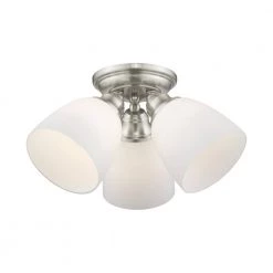 Somerville 3 Light Brushed Nickel Flush Mount by Livex Lighting 17 Somerville 3 Light Brushed Nickel Flush Mount by Livex Lighting -Livex Lighting shop brushed nickel livex lighting flush mount lights 13664 91 4f 1000