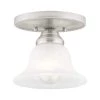 Edgemont 1 Light Brushed Nickel Semi Flush Mount by Livex Lighting