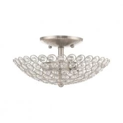 Cassandra 2 Light Brushed Nickel Semi Flush Mount by Livex Lighting 19 Cassandra 2 Light Brushed Nickel Semi Flush Mount by Livex Lighting -Livex Lighting shop brushed nickel livex lighting flush mount lights 40441 91 c3 1000